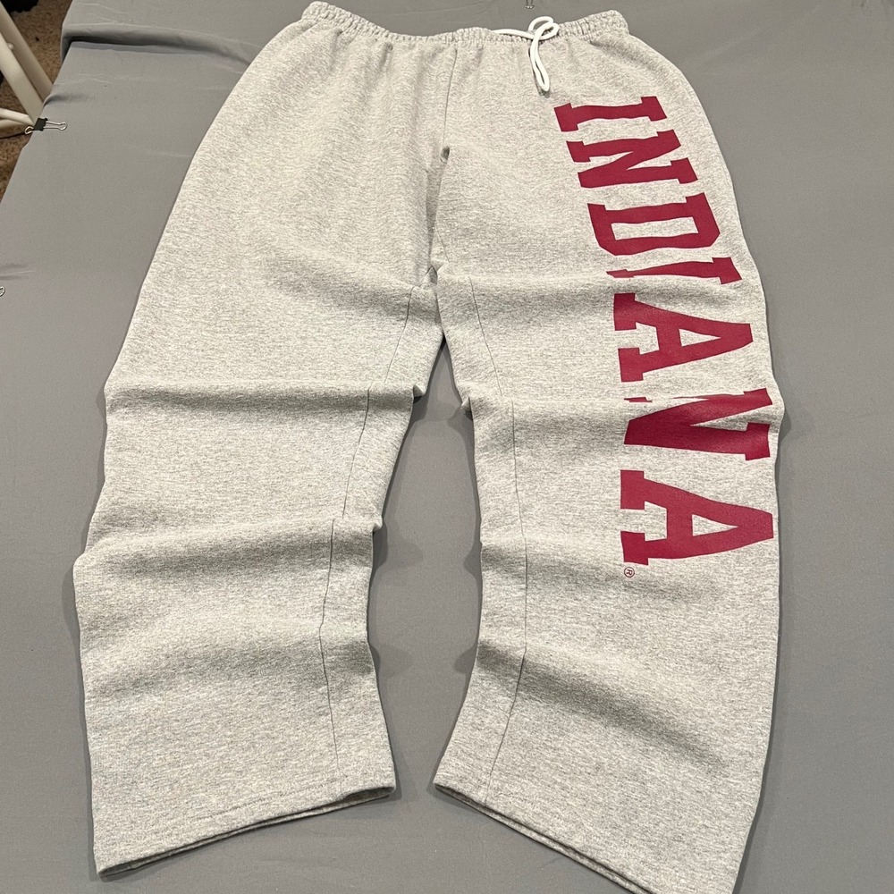 Indiana University Hoosiers Grey Sweatpants Baggy Heavy Blend 2XL NCAA Joggers